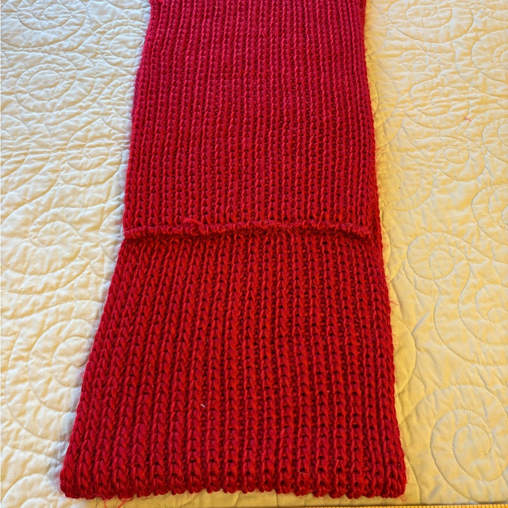Red Knit Scarf - Picture 4 of 6